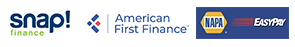 Finance options are available through SNAP, American First Finance, and NAPA
